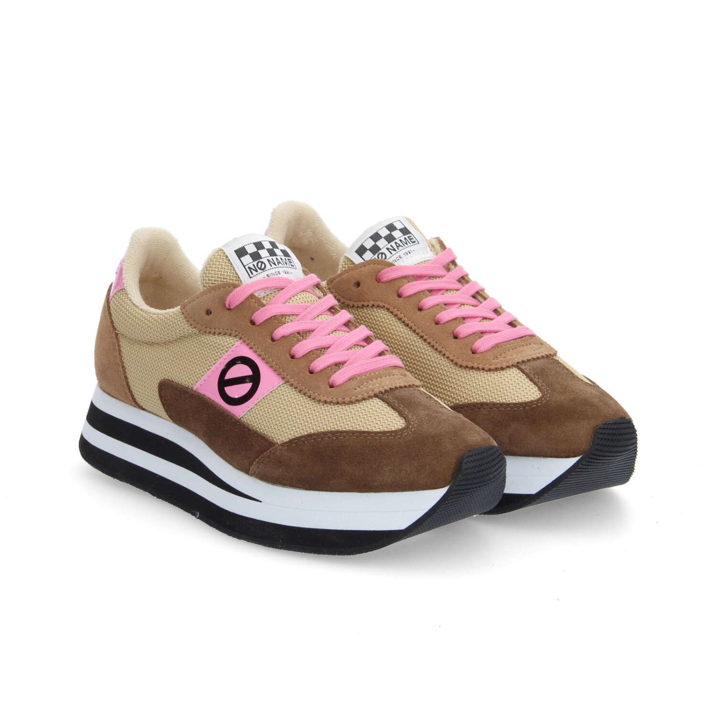 FLEX M JOGGER W - SUEDE/SDE/KNIT - MARRON/NOISETTE/BEIGE